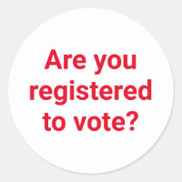 Es-tu inscrit pour voter ? coutume rouge et blanc
