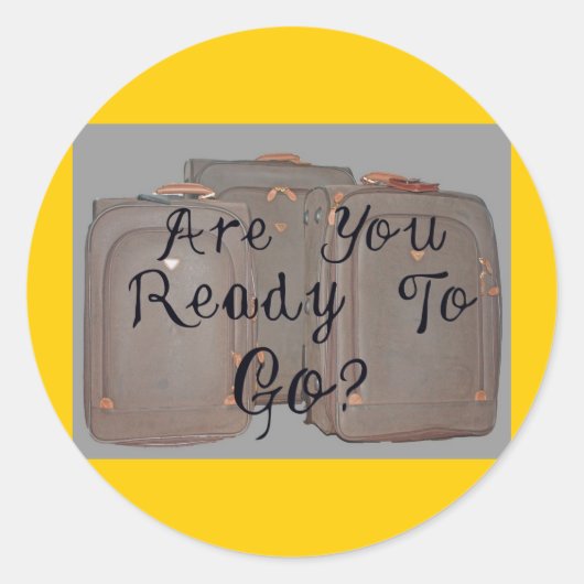 STICKER ROND ES-TU PRÊT À Y ALLER ? (Devant)