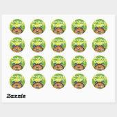 Sticker Rond Es-Tu Vert ? (Feuille)