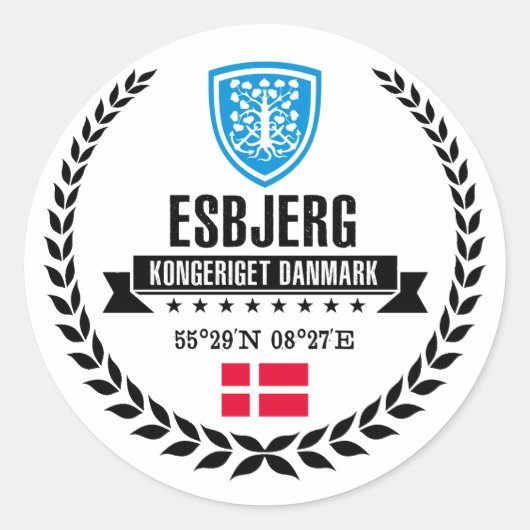 Sticker Rond Esbjerg (Devant)