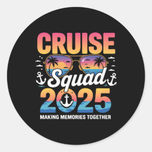 Sticker Rond Escadron de croisière 2025 - Croisière familiale -
