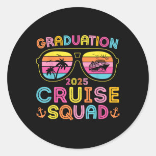 Sticker Rond Escadron de croisière 2025 pour aînés équipage de