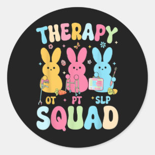 Sticker Rond Escadron De Thérapie Jour de Pâques Abattage Ot Pt