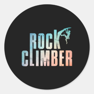 Sticker Rond Escalade Amusante Pour Les Amateurs D'escalade De