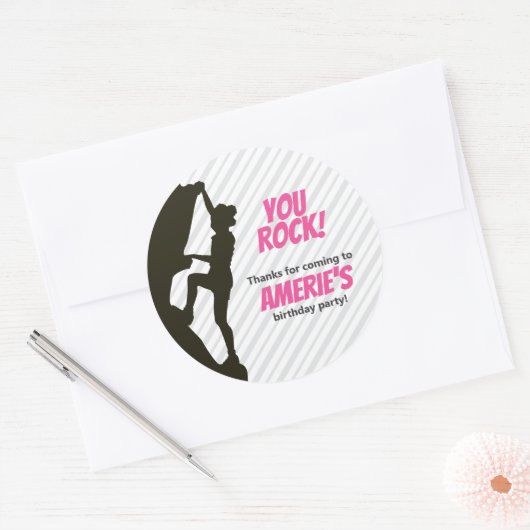 Sticker Rond Escalade Black Girl Rock (Enveloppe)