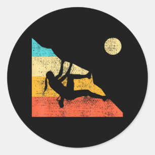 Sticker Rond Escalade Bouldering Mountain Free Speed Girl