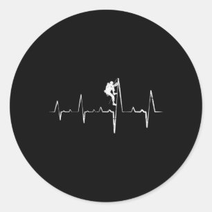 Sticker Rond Escalade de Bloc Montagne Pouls