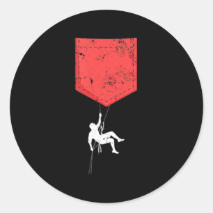 Sticker Rond Escalade de montagne Poche Bouldering Rock Cli