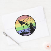 Sticker Rond Escalade de roche (Enveloppe)