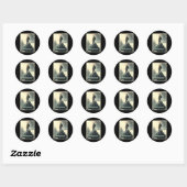 Sticker Rond Escalade de rochers post apocalyptique Pollution e (Feuille)