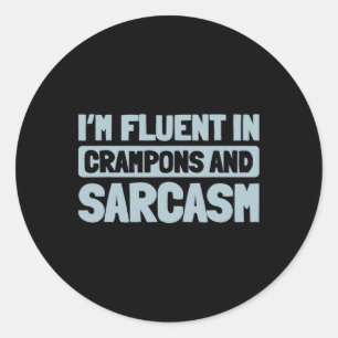 Sticker Rond Escalade - Grimpeur Escalade de glace