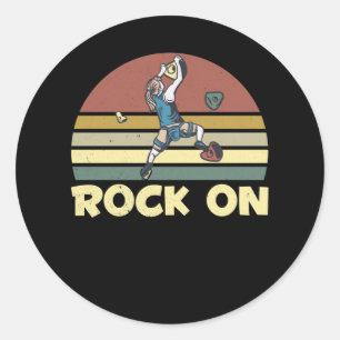 Sticker Rond Escalade murale fille à l'intérieur bouldering fem