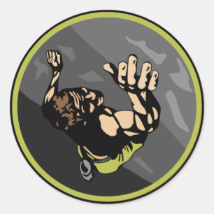 Sticker Rond Escalade rocheuse