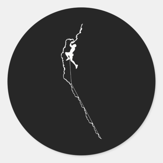 Sticker Rond Escalade Rock Mountain Climber Bouldering (Devant)