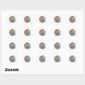 Sticker Rond Escalade Rock Sloth Red Rocks (Feuille)