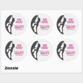 Sticker Rond Escalade rose Rock Anniversaire | Escalade rocheus (Feuille)
