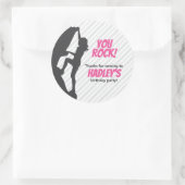 Sticker Rond Escalade rose Rock Anniversaire | Escalade rocheus (Sac)