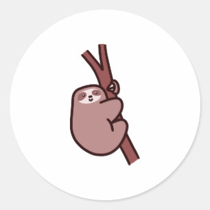 Sticker Rond Escalade Sloth
