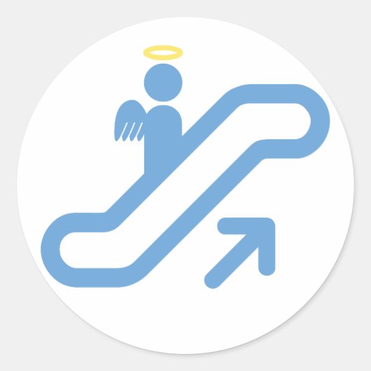 Sticker Rond Escalator, pas d'escalier (Devant)