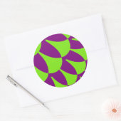 Sticker Rond Escales vertes et violettes (Enveloppe)