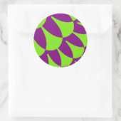 Sticker Rond Escales vertes et violettes (Sac)