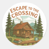 Sticker Rond ESCAPE AU Cabine confortable Maggie Sullivan CROIS (Devant)