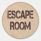 Sticker Rond Escape Room Anniversaire (Devant)
