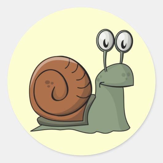 Sticker Rond Escargot Animé (Devant)