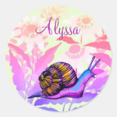 Sticker Rond escargot coloré (Devant)