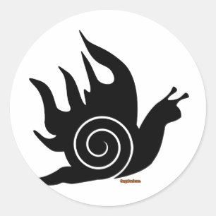 Sticker Rond Escargot mauvais