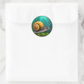 Sticker Rond Escargot mignon (Sac)