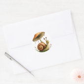 Sticker Rond Escargot sous champignon (Enveloppe)