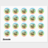 Sticker Rond Escargots (Feuille)