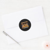 Sticker Rond Escouade d'action de grâce Leopard trois tigres d' (Enveloppe)