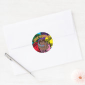 Sticker Rond Escouade d'art de Sloth Artist (Enveloppe)