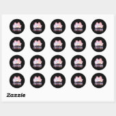 Sticker Rond Escouade de cris de filles d'anniversaire Mallow G (Feuille)
