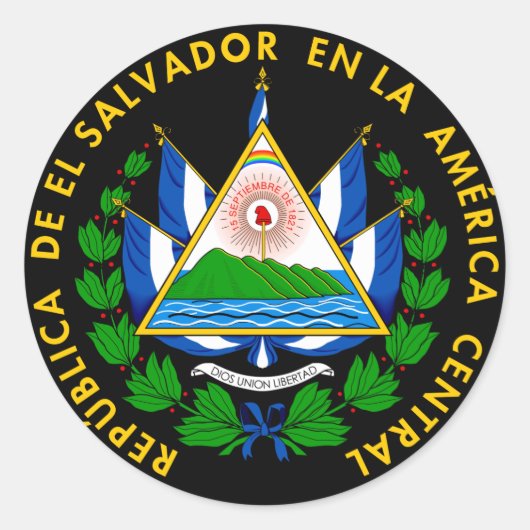Sticker Rond Escudo de El Salvador (Devant)