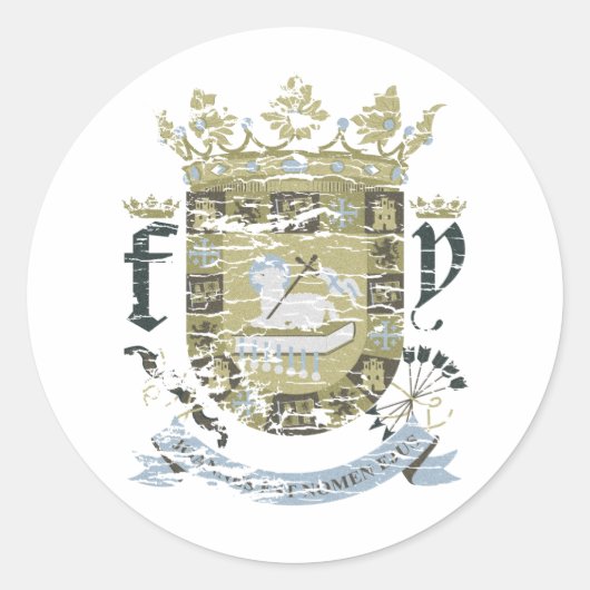 Sticker Rond Escudo Urbano (kaki) (Devant)