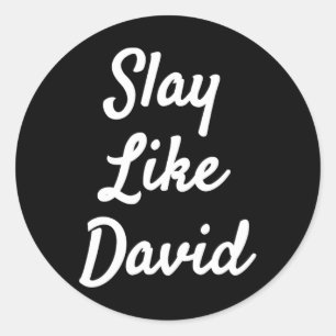 Sticker Rond Eslay Comme David Christianity Bible Cadeau