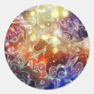 Sticker Rond Espace Abstrait