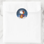 Sticker Rond ESPACE | Astronaute de Snoopy (Sac)