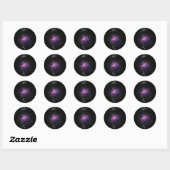 Sticker Rond Espace coloré Galaxy Stars (Feuille)