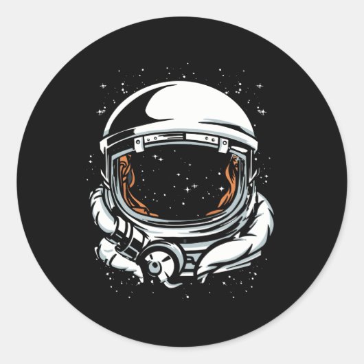 STICKER ROND ESPACE D'ASSISTANCE ASTRONAUT (Devant)