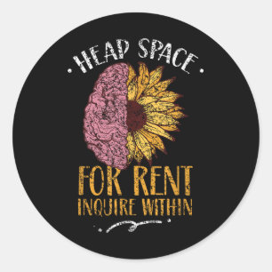 Sticker Rond Espace De Tête Pour Des Recherches À Louer En Sant