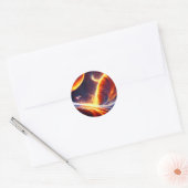 Sticker Rond Espace d'eau de feu (Enveloppe)