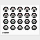 Sticker Rond espace envahisseur arêtes2 (Feuille)