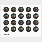 Sticker Rond Espace Hermitcrab/Tortue (Feuille)