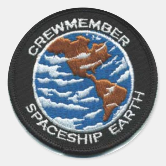 Sticker Rond Espace membre de l'équipage Terre (Devant)