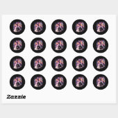 Sticker Rond Espace Parcours Avec Pizza Sur Panda Riding Glace  (Feuille)