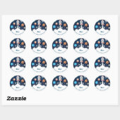 Sticker Rond Espace pour enfants merci (Feuille)